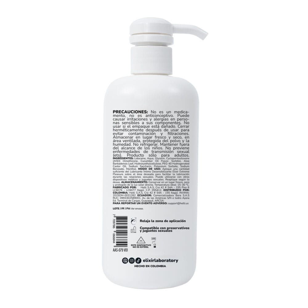 LUBRICANTE ÍNTIMO ANAL DESENSIBILIZANTE ANESTY tienda online Colombia Anesty 500ml